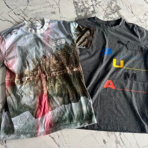 Puma and Guess Set of 2 Boys Kids Tee Shirts Sz 10 yrs